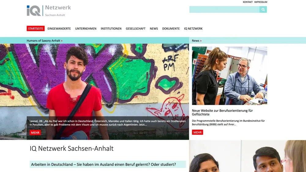 Webseite internationale und interkulturelle Kommunikation